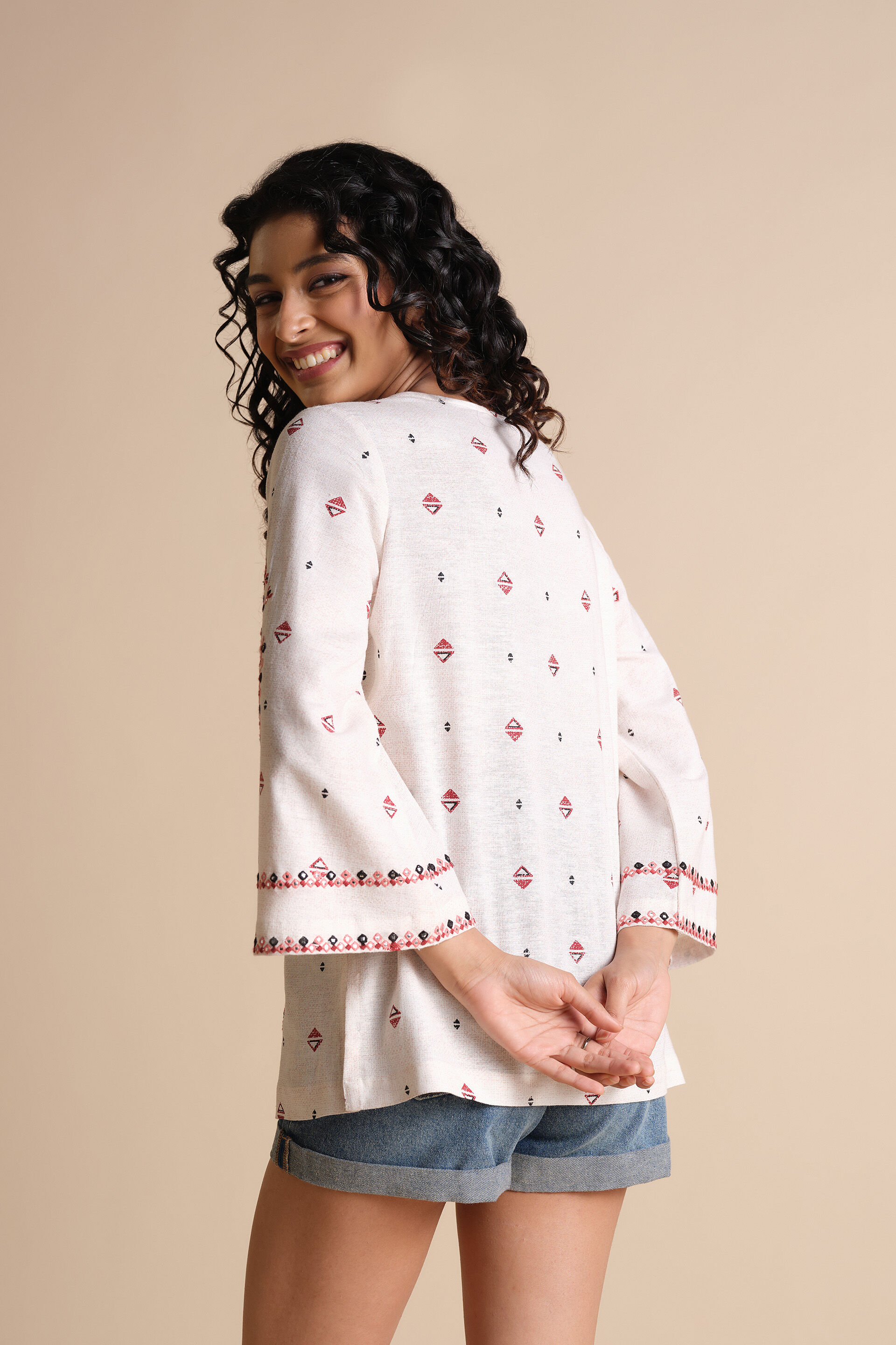 Safed Ishq Top, Off White, image 6